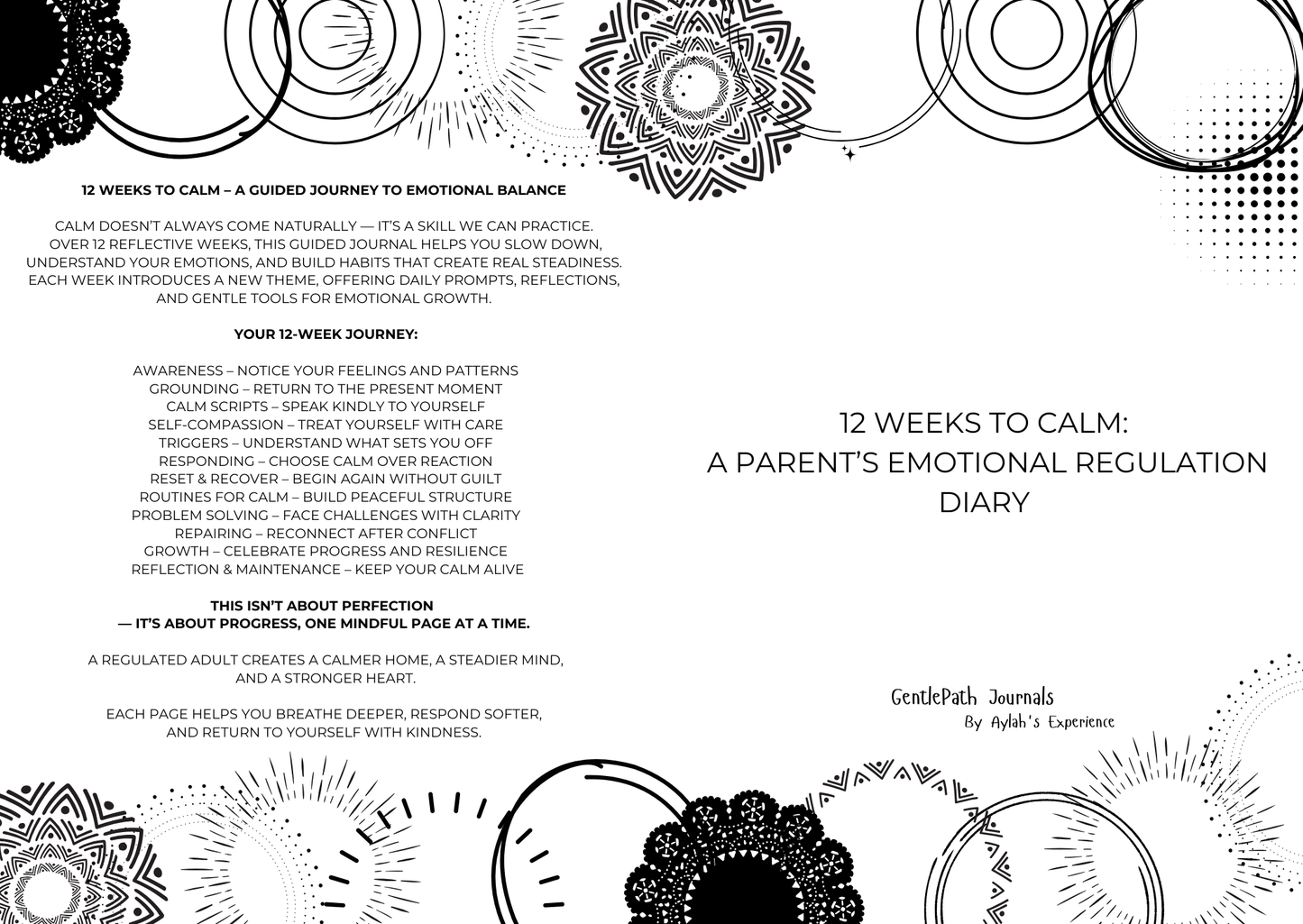 12 Weeks to Calm: A Parent’s Emotional Regulation Diary