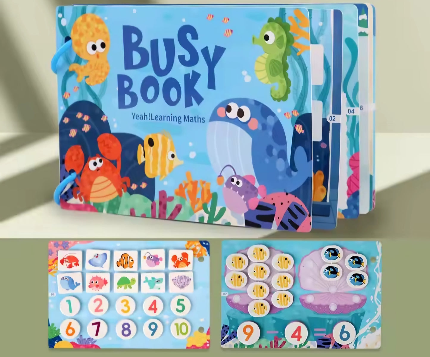 Busy Book - Yeah! Learning Maths (ocean animals & early maths)
