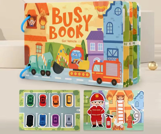Busy Book - Go! Vehicle (vehicles, roads, and rescue missions)